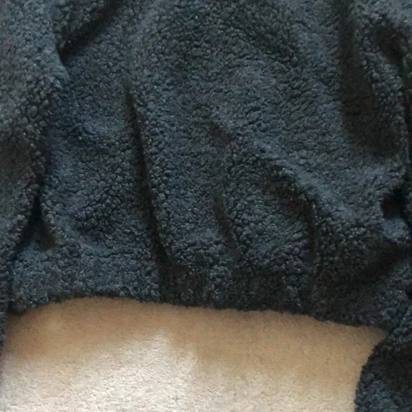 LESET Charcoal Mica Collarless Blouson Button-Up Jacket Cardigan - Picture 9 of 11